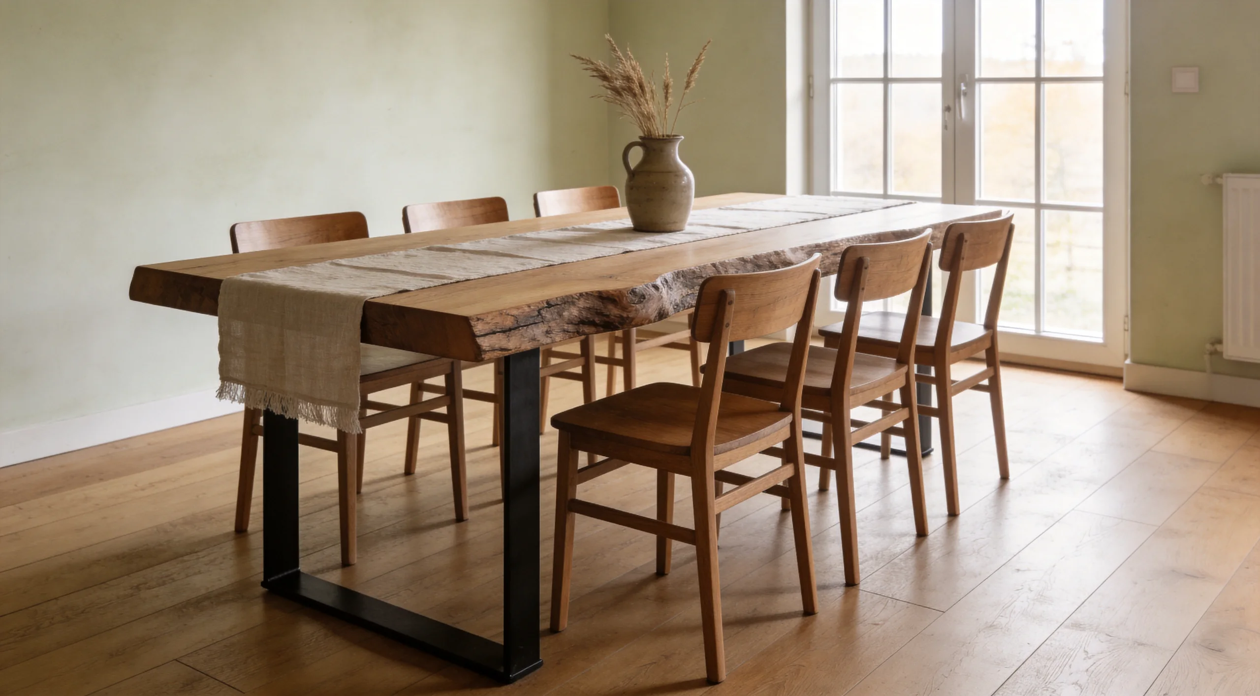 Jadalnia ze stołem z litego drewna dębowego – Handmade Wood